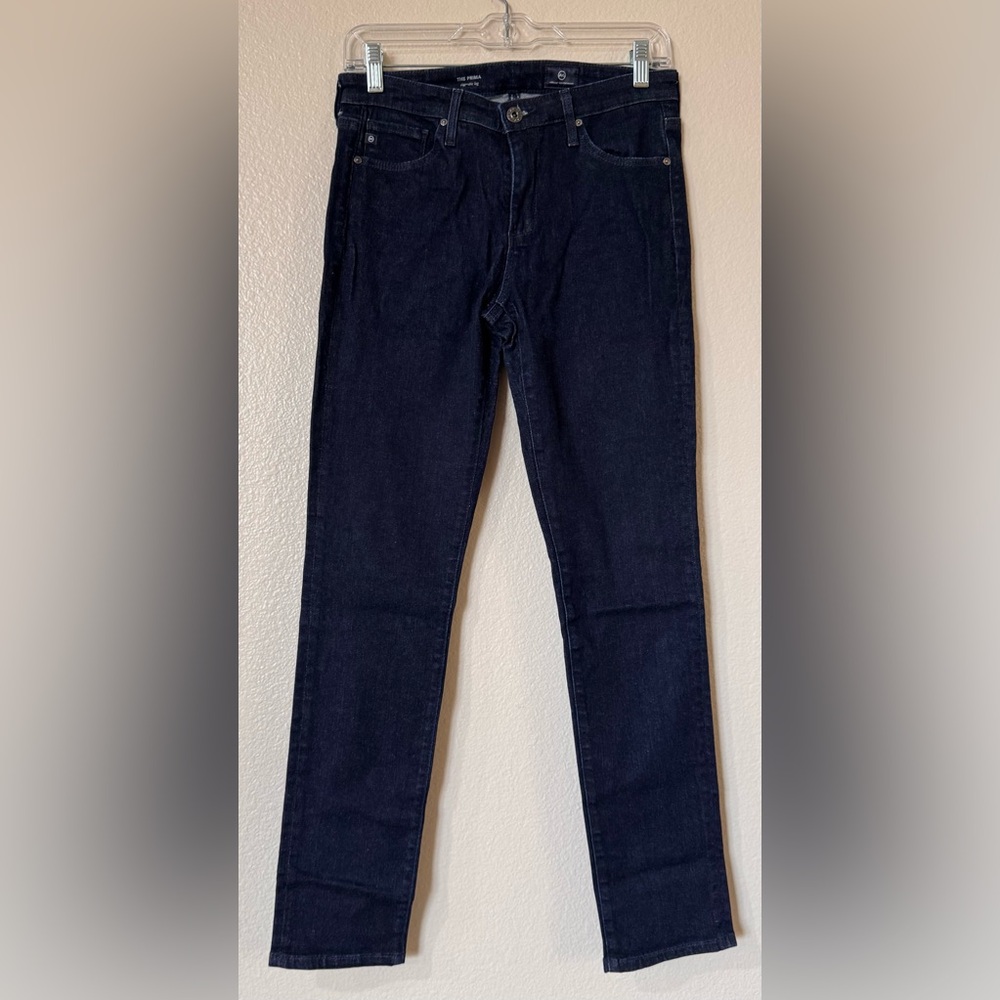AG Adriano Goldschmied The Prima Cigarette Leg Jeans Brookview Dark Wash Sz 27R
